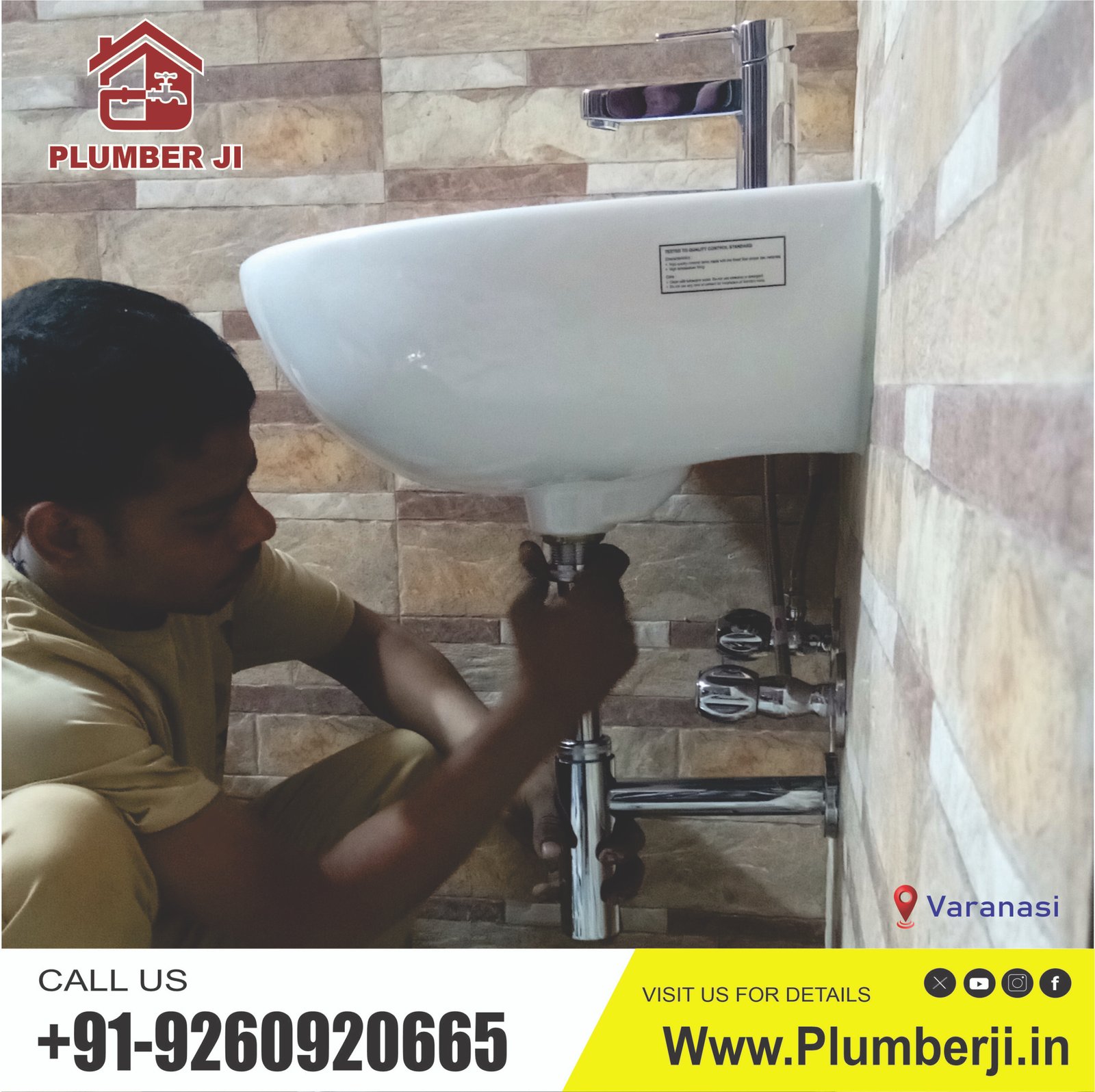 Professional Basin Bottle Trap Installation Service in Varanasi – Plumber Ji