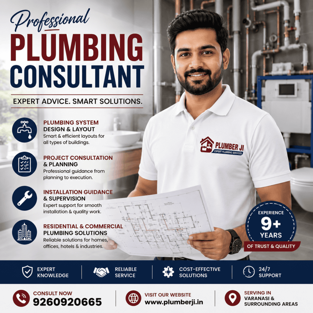 Experienced plumber offering expert plumbing consultation in Varanasi.