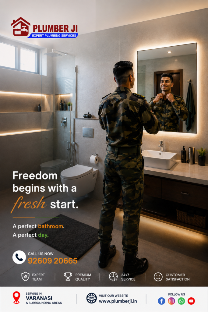 🇮🇳 Happy Independence Day! May the spirit of freedom, unity, and progress inspire us to build a better tomorrow. Plumber Ji – Your Trusted Plumbing Partner 📍 Varanasi, Uttar Pradesh 📞 9260920665 🌐 www.plumberji.in⁠�